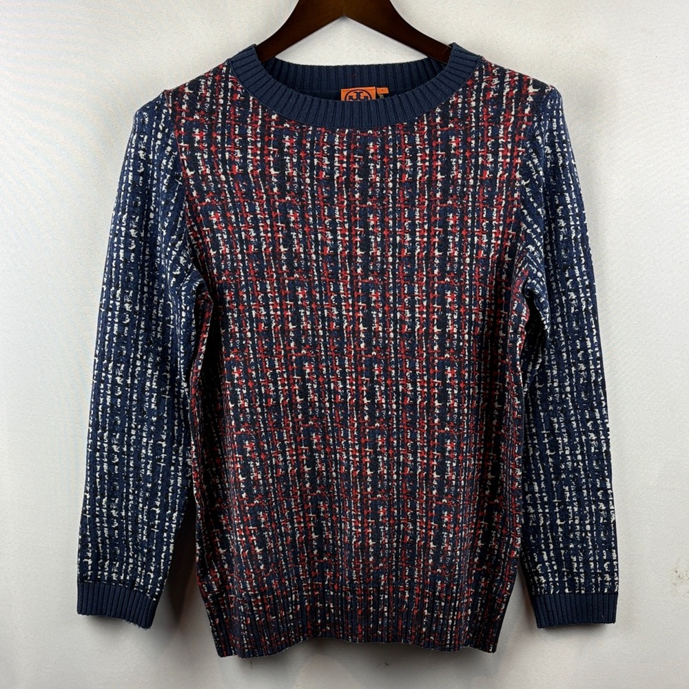 Tory Burch Multicolor Textured Crewneck Sweater